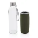 Botella de vidrio con funda de neopreno