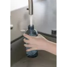 Auslaufsichere Trinkflasche mit Metalldeckel