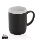 Taza de cerámica con borde blanco