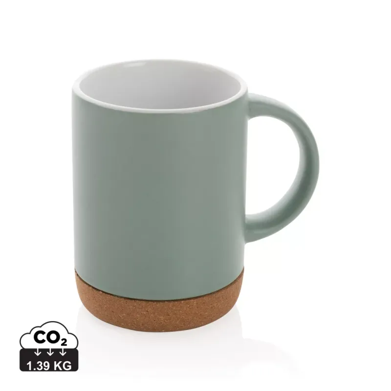 Tazza in ceramica con base in sughero
