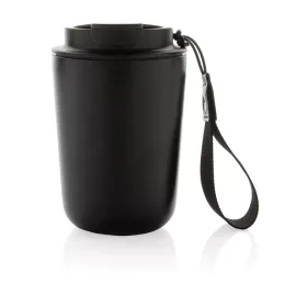 Mug iso en acier inoxydable recyclé RCS avec lanière Cuppa