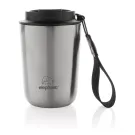 Tazza termica Cuppa in acciaio riciclato con laccio da collo