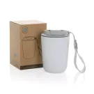 Tazza termica Cuppa in acciaio riciclato con laccio da collo