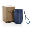 Tazza termica Cuppa in acciaio riciclato con laccio da collo