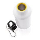 Botella deportiva de aluminio reutilizable con mosquetón
