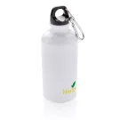 Botella deportiva de aluminio reutilizable con mosquetón