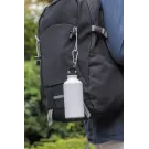 Botella deportiva de aluminio reutilizable con mosquetón