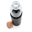 Bouteille en verre borosilicaté avec housse texturé