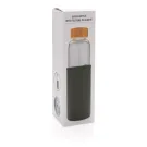 Bouteille en verre borosilicaté avec housse texturé