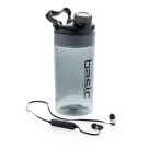 Leakproof bottle with wireless earbuds