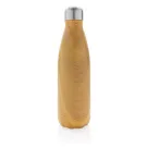 Botella aislada al vacío con estampado de madera