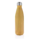 Botella aislada al vacío con estampado de madera