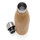Botella aislada al vacío con estampado de madera