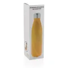 Bouteille isotherme en acier avec effet bois