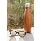Vakuumisolierte Stainless Steel Flasche mit Holzoptik