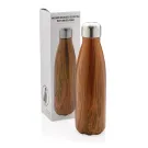Bouteille isotherme en acier avec effet bois