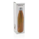 Vakuumisolierte Stainless Steel Flasche mit Holzoptik