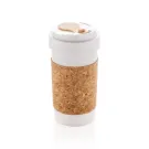 Lattina da 400 ml in PLA con impugnatura in sughero