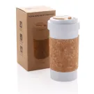 Lattina da 400 ml in PLA con impugnatura in sughero