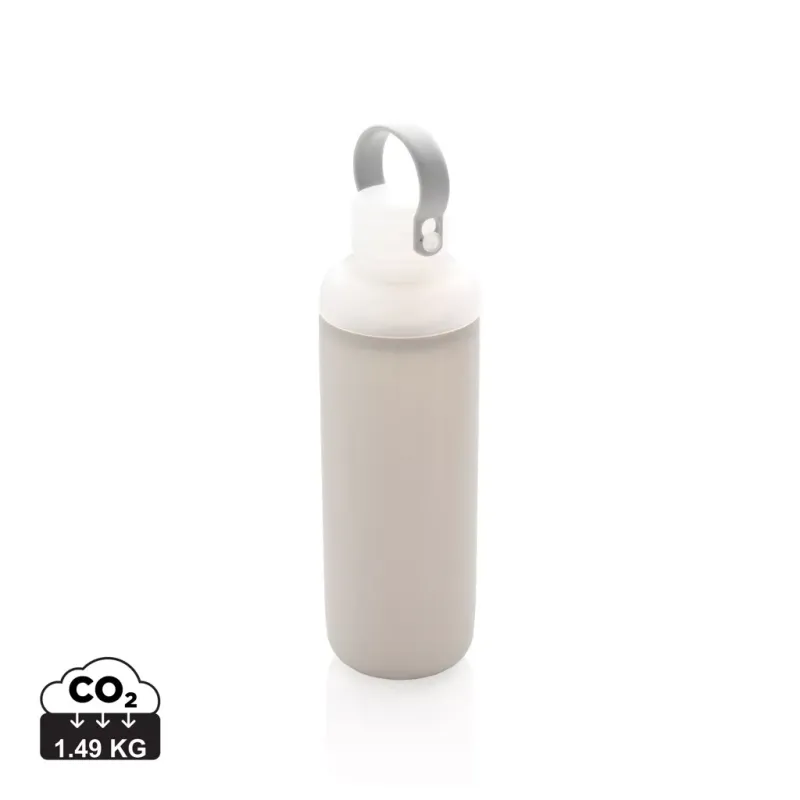 Bouteille d'eau en verre avec revêtement en silicone