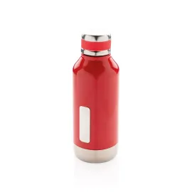 Leak proof vacuum bottle with logo plate