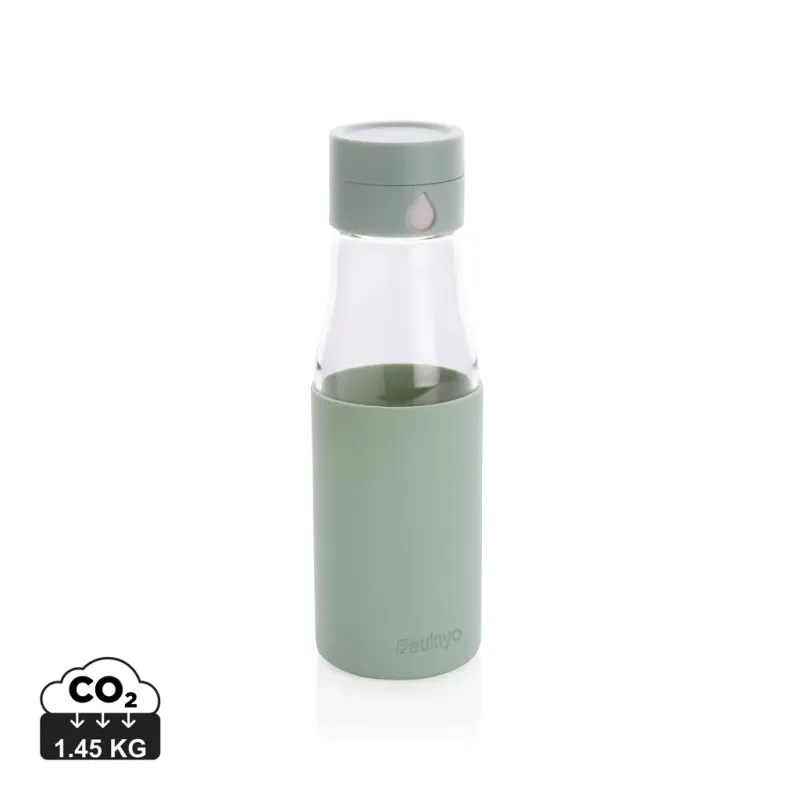 Ukiyo Trink-Tracking-Flasche aus Glas mit Hülle