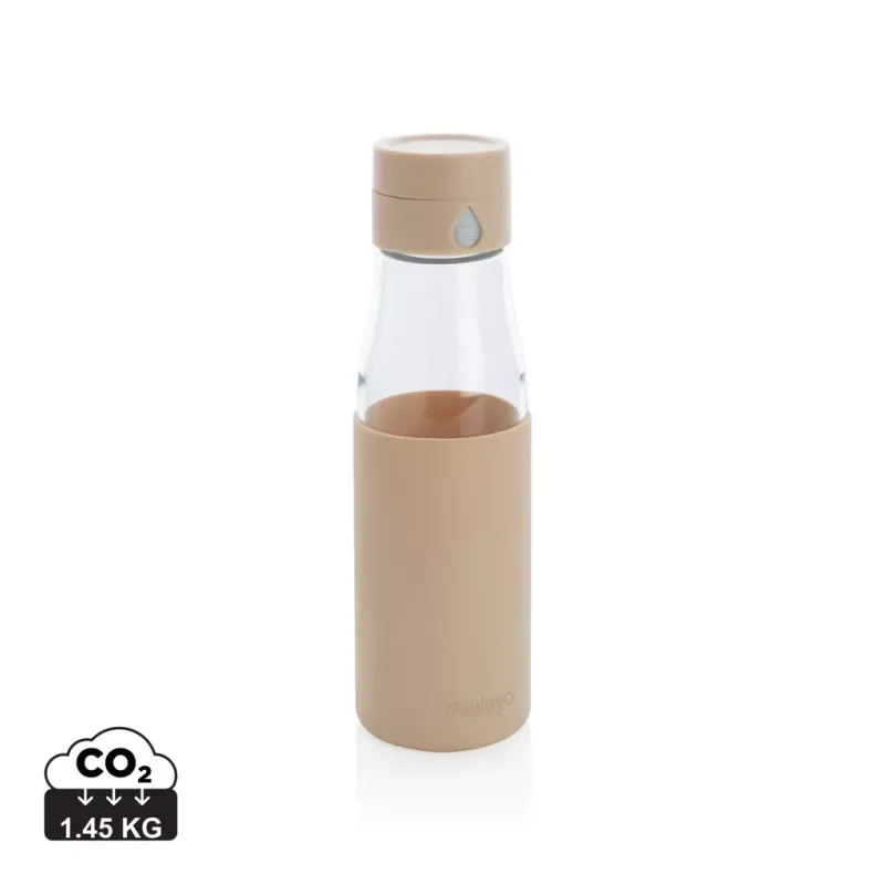 Ukiyo Trink-Tracking-Flasche aus Glas mit Hülle