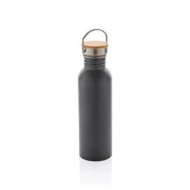 Moderna bottiglia in acciaio con tappo in bambù 700ml