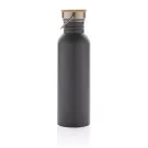 Moderne Stainless-Steel Flasche mit Bambusdeckel