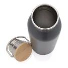 Moderna bottiglia in acciaio con tappo in bambù 700ml