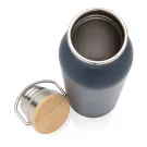 Moderna bottiglia in acciaio con tappo in bambù 700ml
