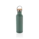 Moderne Stainless-Steel Flasche mit Bambusdeckel
