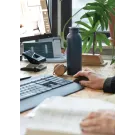 Modern stainless steel bottle with bamboo lid