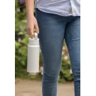 Leakproof vacuum on-the-go bottle with handle