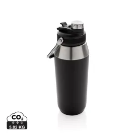 Vacuum stainless steel dual function lid bottle 1L