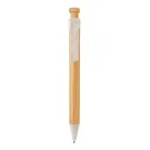 Bamboo pen with wheatstraw clip