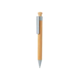 Bamboo pen with wheatstraw clip