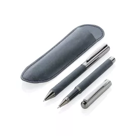 Set de bolígrafos de cuero reciclado