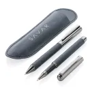 Set di penne in pelle riciclata