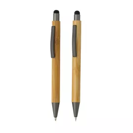 Bolígrafo moderno de bambú en caja
