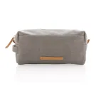 Canvas toiletry bag PVC free