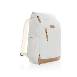 Impact AWARE™ 16 oz. recycled canvas 15" laptop backpack