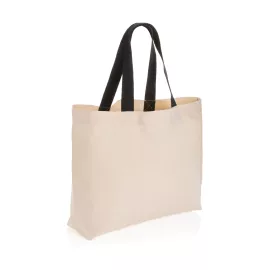 Shopper grande in canvas riciclato 240 gm2 non tinto Impact