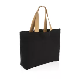 Shopper grande in canvas riciclato 240 gm2 non tinto Impact