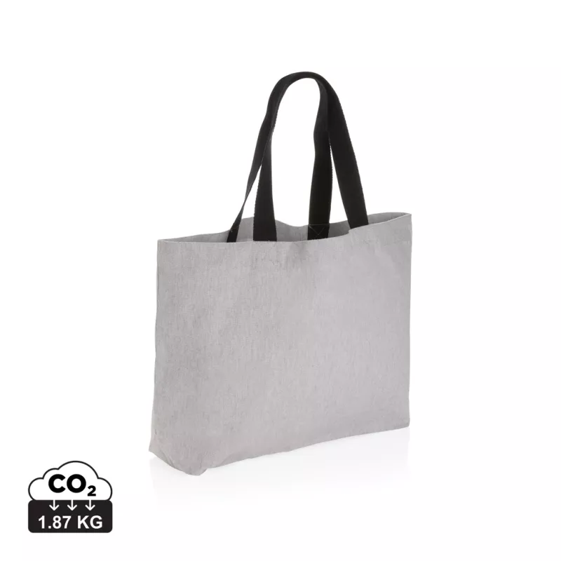 Shopper grande in canvas riciclato 240 gm2 non tinto Impact