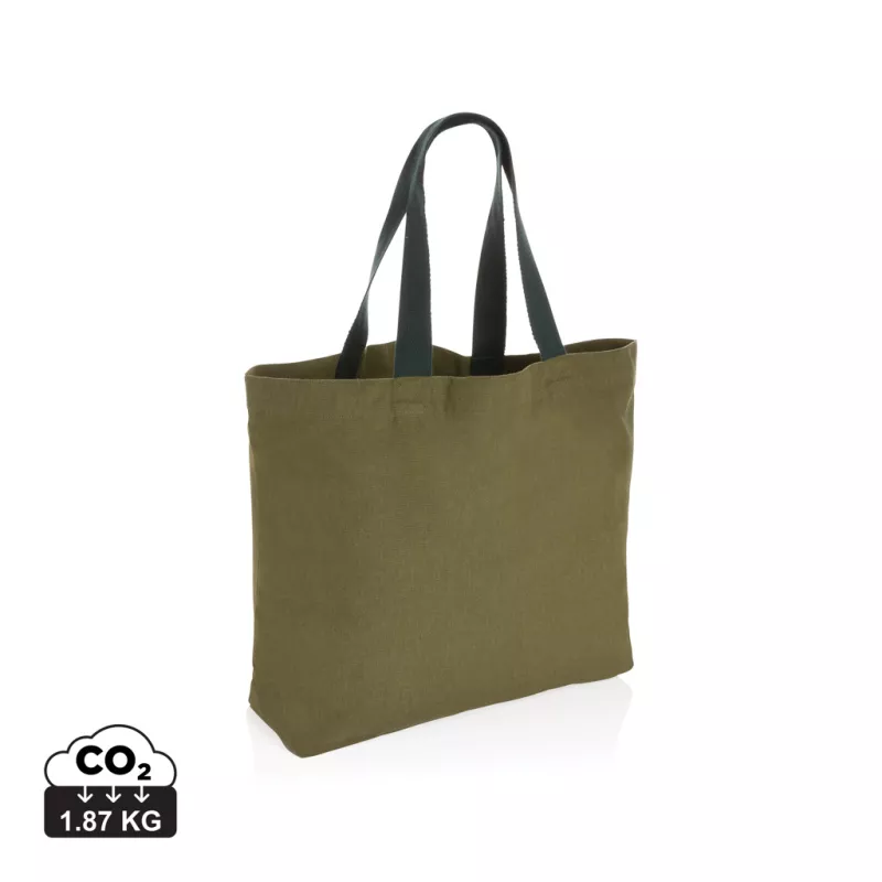 Shopper grande in canvas riciclato 240 gm2 non tinto Impact