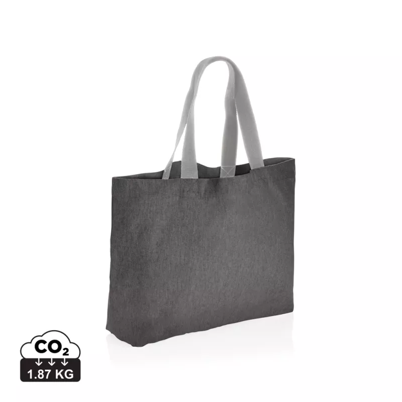 Shopper grande in canvas riciclato 240 gm2 non tinto Impact