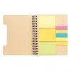 A5 Kraft spiral notebook with sticky notes