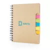 A5 Kraft spiral notebook with sticky notes