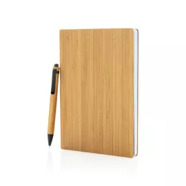 Set penna e taccuino A5 in bambù